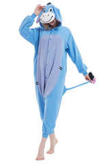 HvnTjvn Animal Donkey Onesie adult Jumpsuit Unisex One-Piece Pajamas Cosplay Costume Sleepwear for Halloween christmas Women Men M