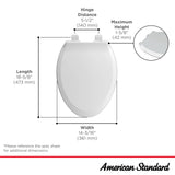 American Standard 5503A00B.020 Transitional Elongated Toilet Seat Soft Close, White