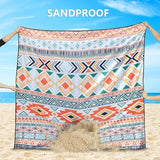 Beach Blanket Waterproof Sandproof Extra Large Beach Mat 79" X 83"/120"x108"for 1-8 Adults Quick Drying Durable Outdoor Picnic Mat for Beach Travel Camping Hiking