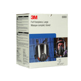 3M Full Facepiece Reusable Respirator 6900, NIOSH, Large Lens, ANSI High Impact Eye Protection, Silicone Face Seal, Four-Point Harness, Comfortable Fit, Painting, Dust, Chemicals, Large