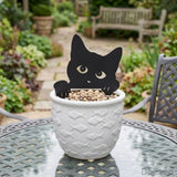 Doesen Black Cat Fence Decor Metal Cat Silhouettes Garden Decor Yard Art