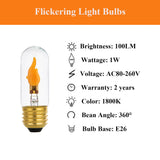 SHUWDKAR Flame Light Bulbs E26 Standard Base LED Flickering Light Bulbs, Realistic Flame Effect Bulb for Halloween Christmas Decoration, 6 Pack