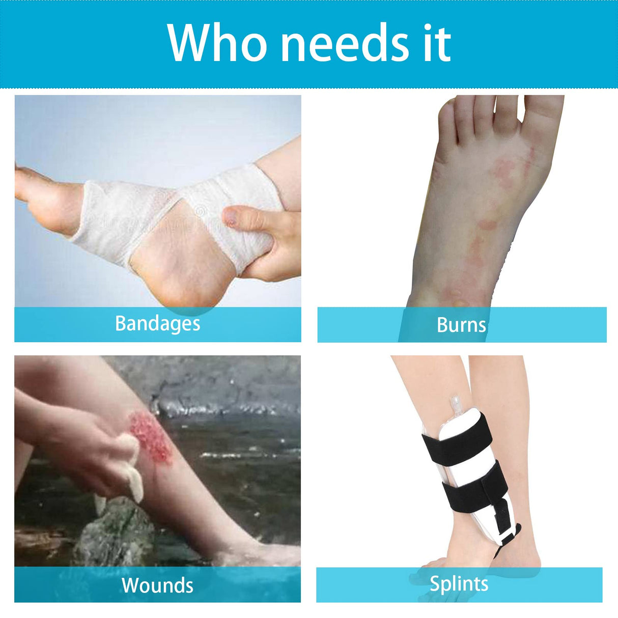 Tideshake - 100% Waterproof Extra Wide Leg Cast Cover for Showering, Reusable Extra Large Adult Short Leg Cast Protector, Cast Bag for Shower, Cast Cover for Showering Foot