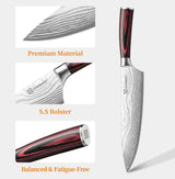 KEEMAKE 8" Chef Knife, Ultra Sharp Kitchen Knife with Ergonomic Handle