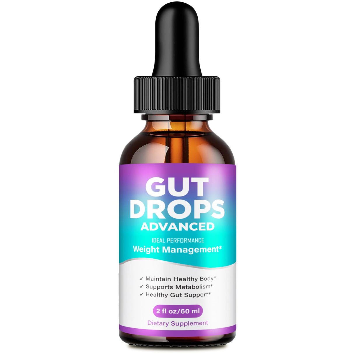 Gut Drops, Official GutDrops Supplement Liquid Droppers - Maximum Strength, All Natural Liquid Formula Support Healthy Lifestyle and Lasting Energy, GutDrops Support Reviews (1 Pack)
