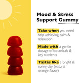 RESCUE Bach Plus Mood & Stress Support Gummies, Daytime Dietary Supplement with Passionflower, GABA, Saffron & Vitamin D, Natural Orange Flavor, Vegan & Gluten-Free, 3 Pack, 180 Count Total