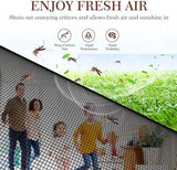 Yotache Magnetic Screen Door for 32x80 Doors, Screen Size 34"x81" High-Density Fiberglass Mesh with Powerful Magnets & Windproof Hasp for Front/Back Patio Doors, Black