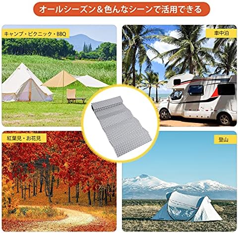 REDCAMP Foldable Foam Camping Pads for Sleeping, Waterproof Closed Cell Foam Camping Sleeping Pad - Ultra-Lightweight for Hiking & Backpacking, R-2.1 Insulated, Royal Blue/Grey/Green/Brown/Khaki