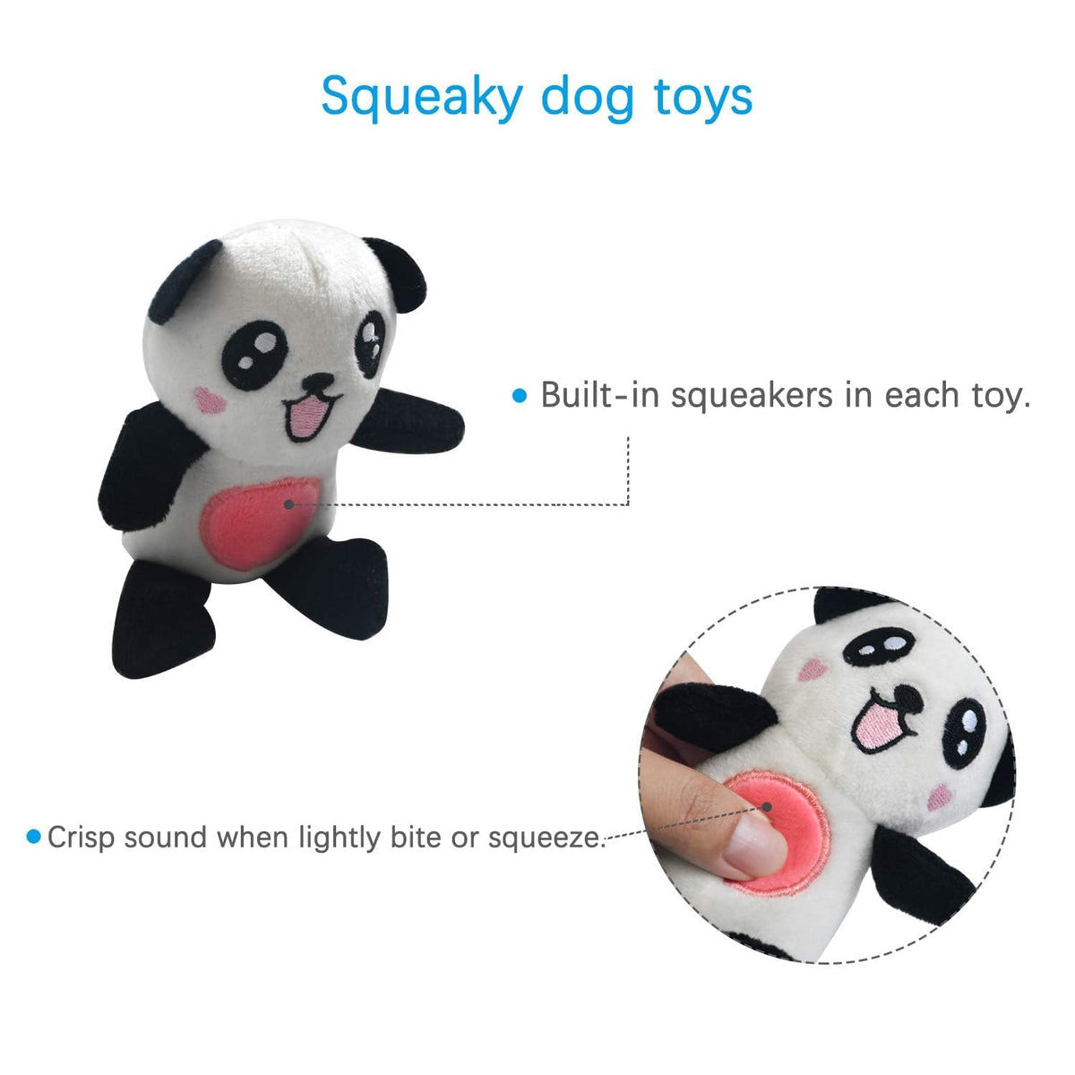 LEGEND SANDY Squeaky Plush Dog Toy Pack for Puppy, Small Puppy Chew Toys