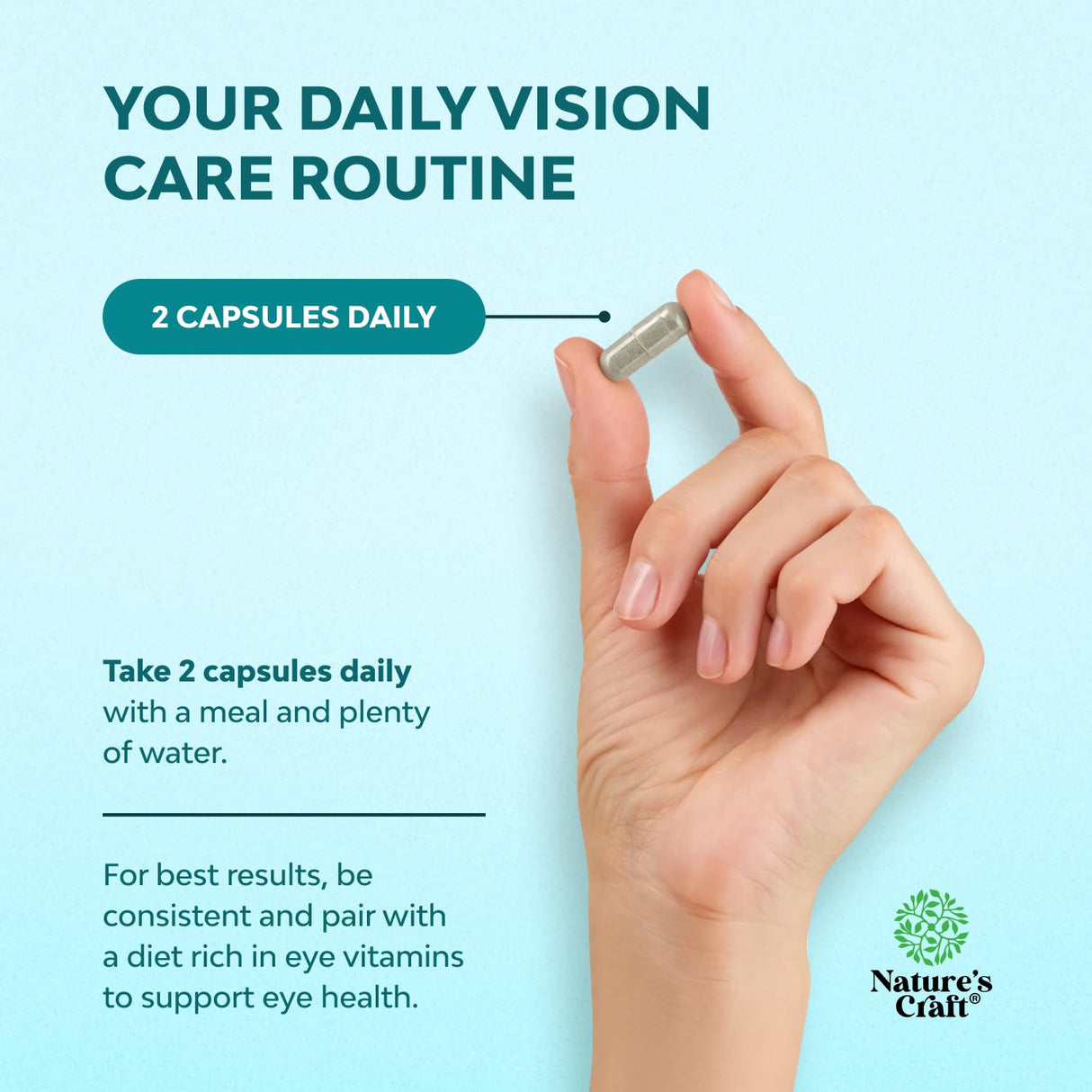 Eye Pressure Support with Bilberry Extract - Vegan Eye Health Supplement for Adults For Ocular Pressure Relief with Saffron Ginkgo Niacin and More Vitamins Vision Support (2 Month Supply)