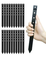 20Pcs Landscape Edging Garden Stakes,10 Inch Metal Garden Stakes,Fence Stakes,Metal Stakes for Edging,Terrace Board,Grass Barrier,Garden Edging Coil (Black)