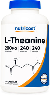 Nutricost L-Theanine 200mg, 240 Capsules - Double Strength