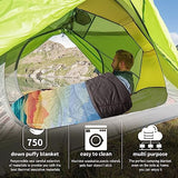 Outdoor Puffy Camping Blanket, Lightweight Down Alternative Puffy Printed Camping Large Ultra Warm Hammock Top Quilt Waterproof Blanket for Traveling Picnic Beach Party Cold Weather (Sunset)