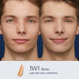 Estée Lauder Double Wear Stay-in-Place 24-Hour Long-Wear Matte Foundation Makeup, 1 Fl Oz, 1W1 Bone