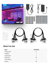 Govee Smart Outdoor String Lights 2, 96ft RGBIC Outdoor Lights with Dimmable Warm White LED Bulbs, 47 Scene Modes for Patio, Backyard, IP65 Waterproof, Compatible with Alexa, App Control