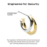 Ana Luisa Double Hoop Earrings for Women - Sterling Silver, 14K Gold Plated & Silver Rhodium Huggie Hoops - Hypoallergenic, Water-Resistant, Tarnish-Free, Dainty Two Hoop Earrings for Daily Wear