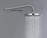 Taps2Traps® Chrome Round 200mm Overhead Shower Head with Anti-Limescale Nozzles + Swivel Joint