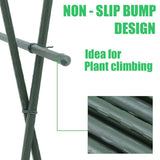 Mininfa Steel Plant Stakes 3 Feet, Plastic Coated Metal Garden Stakes Supports Climbing for Tomatoes, Trees, Beans, 25 Pack