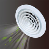 Oniissy 250mm/300mm/310mm White Circular Ceiling Mounted Adjustable Air Ventilation Cover Round Ducting Ceiling Wall Hole ABS Air Vent(310mm)