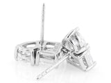 JTV White Cubic Zirconia Rhodium Over Sterling Silver Stud Earrings 5.58ct
