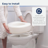AquaSense 770-610 4 Inch Portable Raised Toilet Seat Riser, Elevated Toilet Seat for Seniors