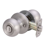 Amazon Basics Exterior Door Knob With Lock, Coastal, Easy to Install, 2 Keys, Satin Nickel