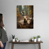 Ploceiny christian gifts for women-men,Religious canvas home decor for prayer room christmas decorations Jesus Running After Lost Lamb Picture Jesus and lamb poster wall decor A-392 (16"X24")