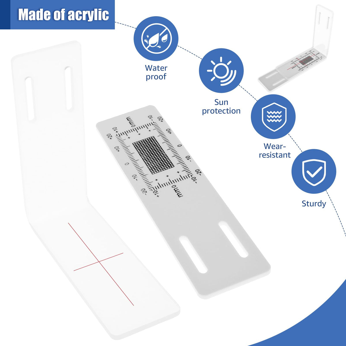 3PCS Crack Monitoring Record, Standard Tell-Tale Crack Monitor, Tell T ...