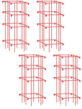 Gardener's Supply Company Lifetime Tomato Cages, Red, Set of 4