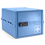 Lockabox One™ | Premium Medicine Lock Box | Medium Medication Lock Box With Code For Medicines, Vitamins & Supplements | External Size 12 x 8 x 6.6 inches (Medi Blue)