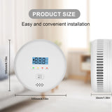 2-in-1 Smoke and Carbon Monoxide Detector Alarm ，Combination Smoke Detector & CO Fire Alarm 2XAA Battery-Operated ，LCD Display & 85db Sound Warning for Home, Bedroom, Kitchen