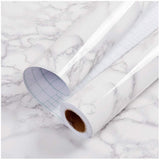 practicalWs Marble Paper Granite Gray/White Roll Kitchen Countertop Cabinet Furniture is Renovated Thick PVC Easy to Remove Without Leaving Glue Upgrade 17.71" x 196.8"