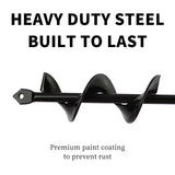 TCBWFY Garden Auger Drill Bit Set - 3.5 x 16 Inch & 1.6 x 16.5 Inch Auger Drill Bits for Planting - Heavy-Duty Garden Tools for Bulbs, Flowers, and Vegetables