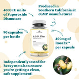 Nature Restore S.O.D. Superoxide Dismutase Supplement, 4,000 IU SOD-Like Activity, Vegan, 90 Capsules, Non-GMO, Gluten Free