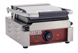 Kratos Commercial Electric Panini Sandwich Grill with Grooved Plates, 9" x 9" Cooking Surface, Commercial Countertop Panini Press, 120V, 1750W (29Y-017)