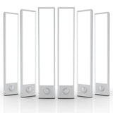 6 Pack Under Cabinet Lighting Wireless, 32 LED Rechargeable Battery Motion Sensor Light Indoor, Stick On Magnetic Closet Lights, Under Counter Lights for Kitchen, Stairs, White 8 in