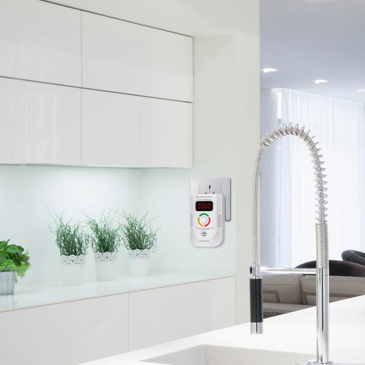 Advanced Detection Device with Alerts Systems Home Safe Carbon Monoxide Alarms ABS for Indoor Air Assurances Office Hotel Alarm