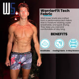 Warriors & Scholars Boxer Briefs For Men Pack Of 6, Ultra Soft, Breathable Quick Dry, Moisture-Wicking Mens Underwear, AM20FF XL