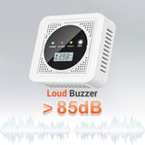 2-in-1 Smoke Detector and Carbon Monoxide Detectors, Battery Powered, CO&Smoke Alarm with Sensitive Sensor, Digital LCD Display, LED Signal Lights, Portable CO and Smoke Monitor Alarm
