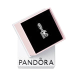 PANDORA 16th Celebration Dangle Charm - Bracelet Charm for PANDORA Moments Bracelets - Sterling Silver with Clear Cubic Zirconia - Gift for Her - Jewelry for Women with Gift Box