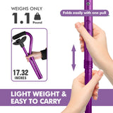 GPTCAMP G1 Walking Stick, Walking Cane for Women & Men with Wrist Strap, Lightweight & Sturdy Offset EVA Handle, Large Quad Base, Self Standing for Seniors and People with Injuries & Recovery