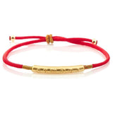 Buddha & Karma Tibetan Red String Bracelet - Handmade Buddhist Lucky Charm for Protection, Good Fortune & Positive Energy - Spiritual Bracelet for Men & Women - Adjustable Bracelets for Daily Wear - Gold