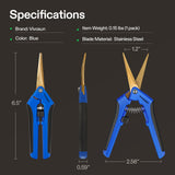 VIVOSUN 6.5 Inch Garden Scissors, Blue Pruning Shears for Plants, 6-Pack