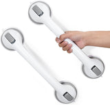 Reyiu Grab Bars for Bathtubs and Showers, 16 Inch Shower Handle Heavy Duty Suction Cup Grab Bars for Shower Chair, Bathroom Safety Bar for Elderly 2 Pack