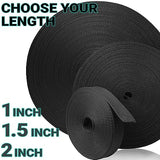 TECEUM 1" & 1.5" & 2" Webbing – 10 25 50 Yards – 40+ Colors – Heavy Duty 1 Inch 1.5 Inch 2 Inch Webbing for Climbing Outdoors Indoors Crafting DIY