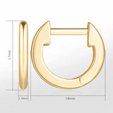 Kelli Myers 14K Gold Huggie Earrings Small Hoop Earrings 18mm