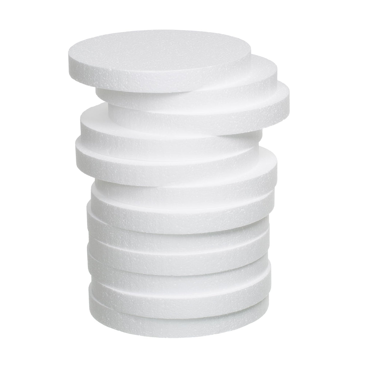 Crafare 8 Inch Foam Circles for Crafts 12pcs Round Foam Discs 1 Inch Thick for Cake DIY Projects Wedding Holiday Christmas Crafts Making and School Modeling