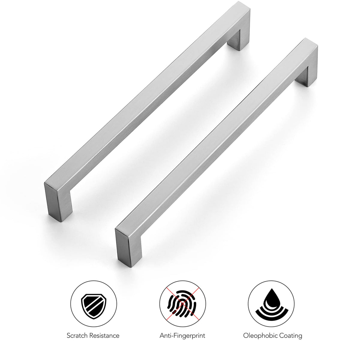 Ravinte 32 Pack 7-1/2 Inch Square Cabinet Handles Satin Nickel Pulls Brushed Nickel Drawer Pulls Kitchen Cupboard Hardware for Cabinets Cupboard Drawer Handles