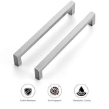 Ravinte 32 Pack 7-1/2 Inch Square Cabinet Handles Satin Nickel Pulls Brushed Nickel Drawer Pulls Kitchen Cupboard Hardware for Cabinets Cupboard Drawer Handles