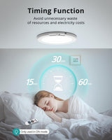 wowatt Rechargeable Ceiling Lights Battery Operated Ceiling Light with Remote Wireless Shower Lighting 3000K 4500K 6500K 7.48in Dimmable Timing Overhead Light for Closet Shower Living Room